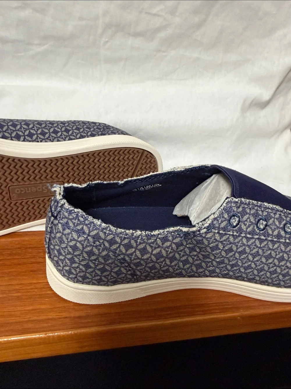 WACO Women's Navy Patterned Slip-On Sneakers